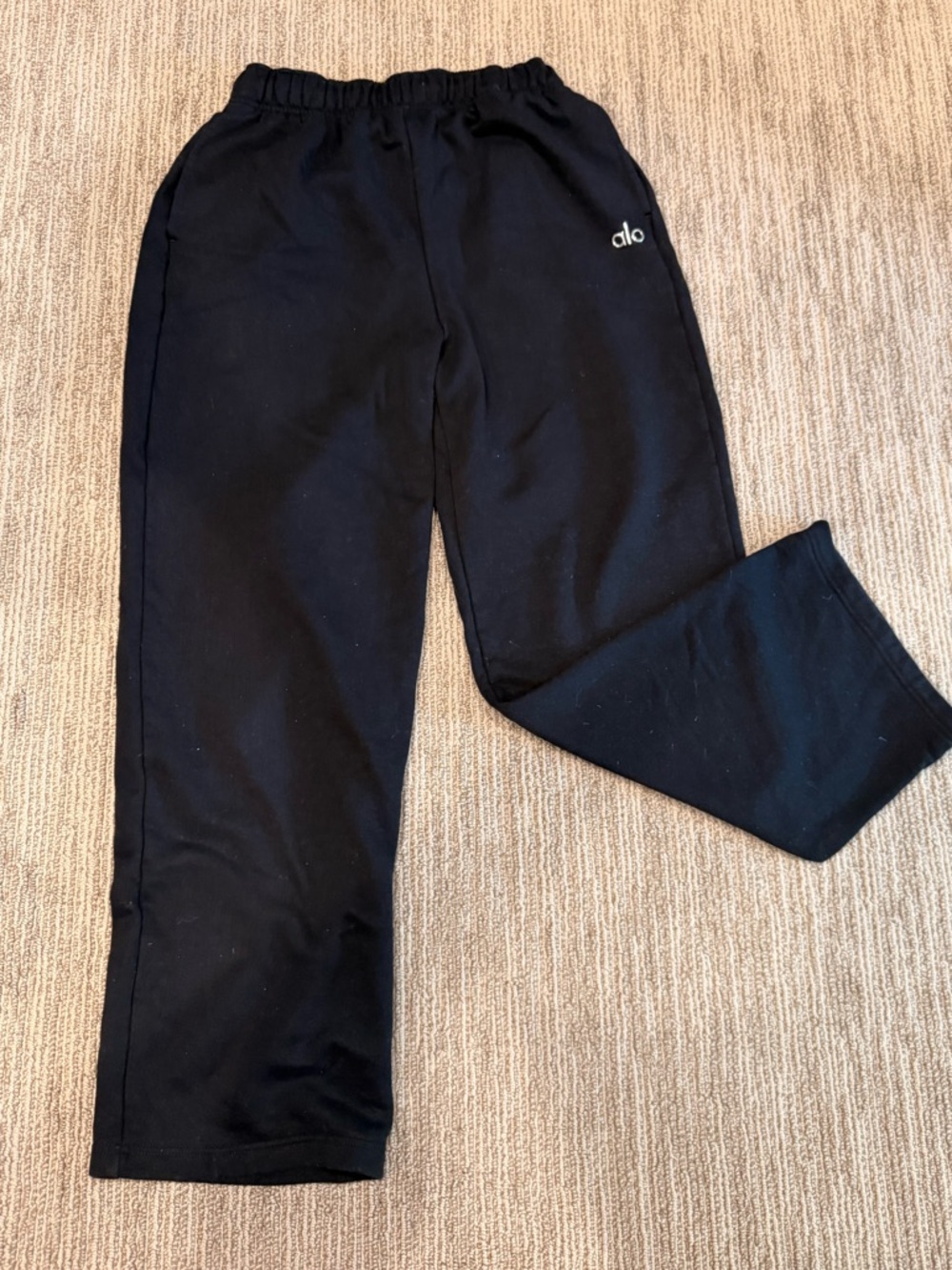 ALO Yoga Black Sweatpants with Logo